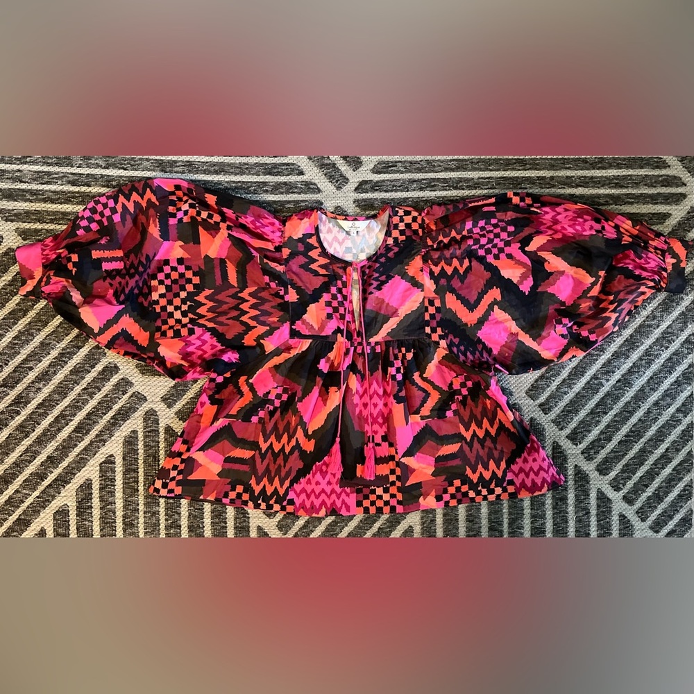 LAROQUE ORIGINAL Large Peplum Blouse Original $210 Exc Cond